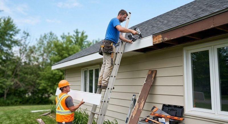 Aluminum Fascia Replacement in Olathe, KS
