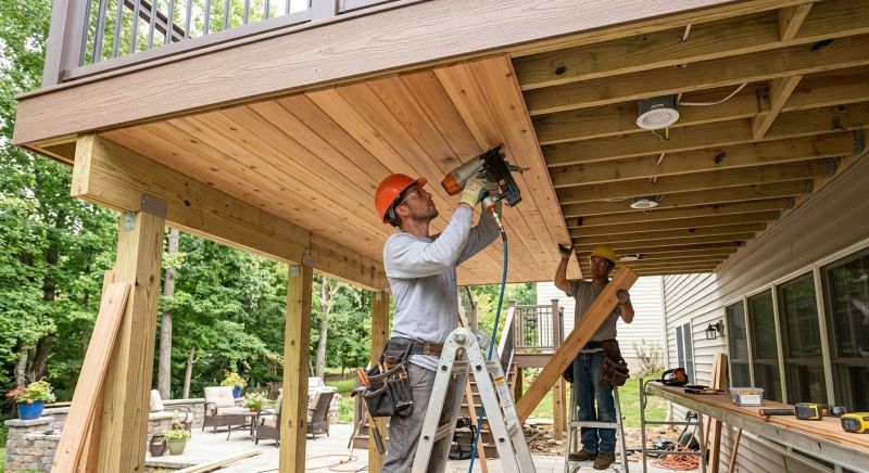 Deck Ceiling Installation in Conroe, TX